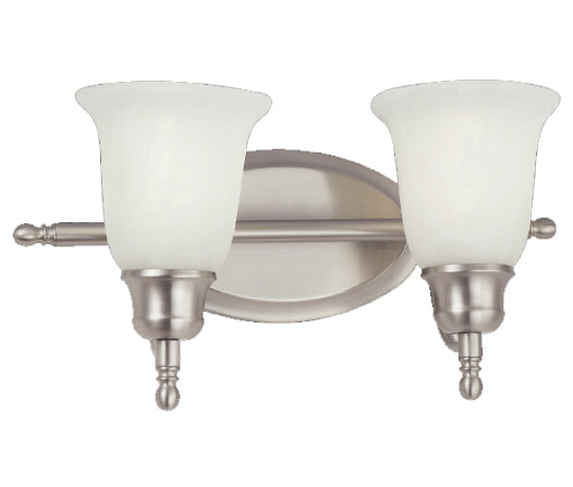 Sunpark 4475-xxx-62 Alabaster Glass Shade Vanity Light Fixture 13W Lamp GU24 - 1