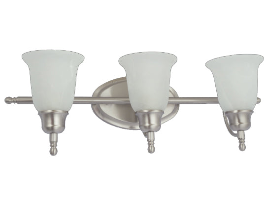 Sunpark 4475-xxx-62 Alabaster Glass Shade Vanity Light Fixture 13W Lamp GU24 - 2