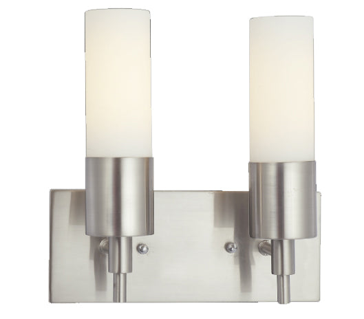 Sunpark 4476-xxx-62 Opal Glass Shade Fluorescent Vanity Light Fixture with 13W GU24 Bulb - 1