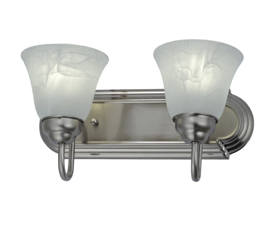 Sunpark 4478-213 Alabaster Glass Shade GU24 Lamp Vanity Light Fixture