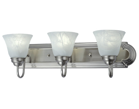 Sunpark 4478-313 Alabaster Glass Shade GU24 Lamp Vanity Light Fixture