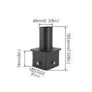Arcadia Lighting 4SQ-SP-D 4IN Square Pole Mount with 2-3/8IN O.D. Tenon
