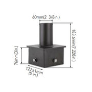 Arcadia Lighting 5SQ-SP-D 5IN Square Pole Mount with 2-3/8IN O.D. Tenon