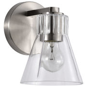 Satco Nuvo 60-8331 Gianna 1 Light Vanity Brushed Nickel with Clear Glass - Bulb Not Included