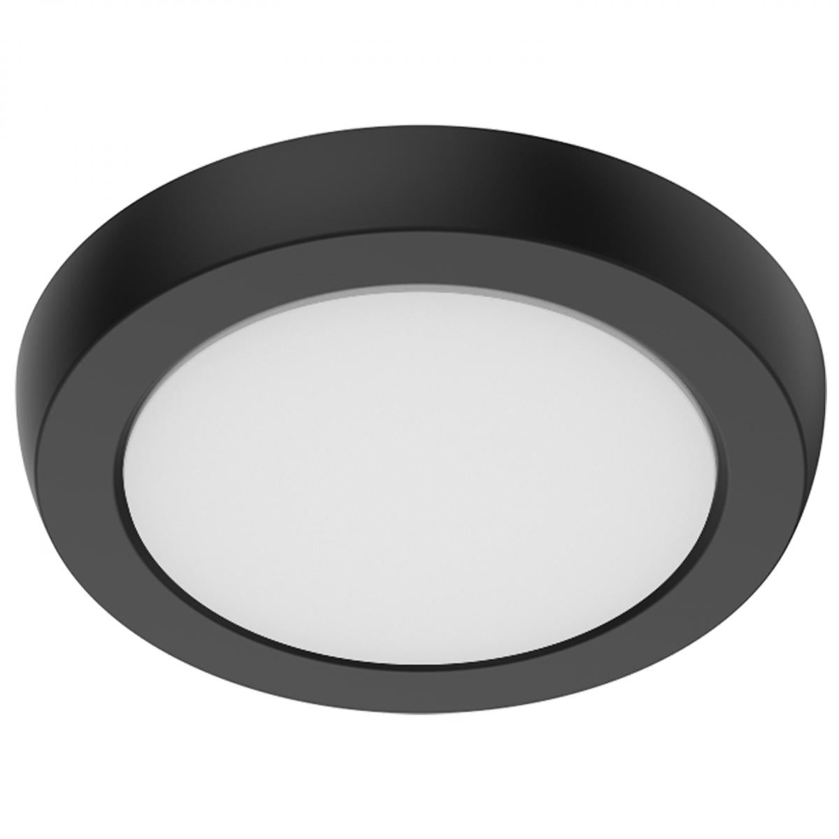 Satco Lighting 62-1901 5-Inch 8-Watt 5CCT Selectable LED Blink Performer Flush Mount Fixture Dimmable - Round Black