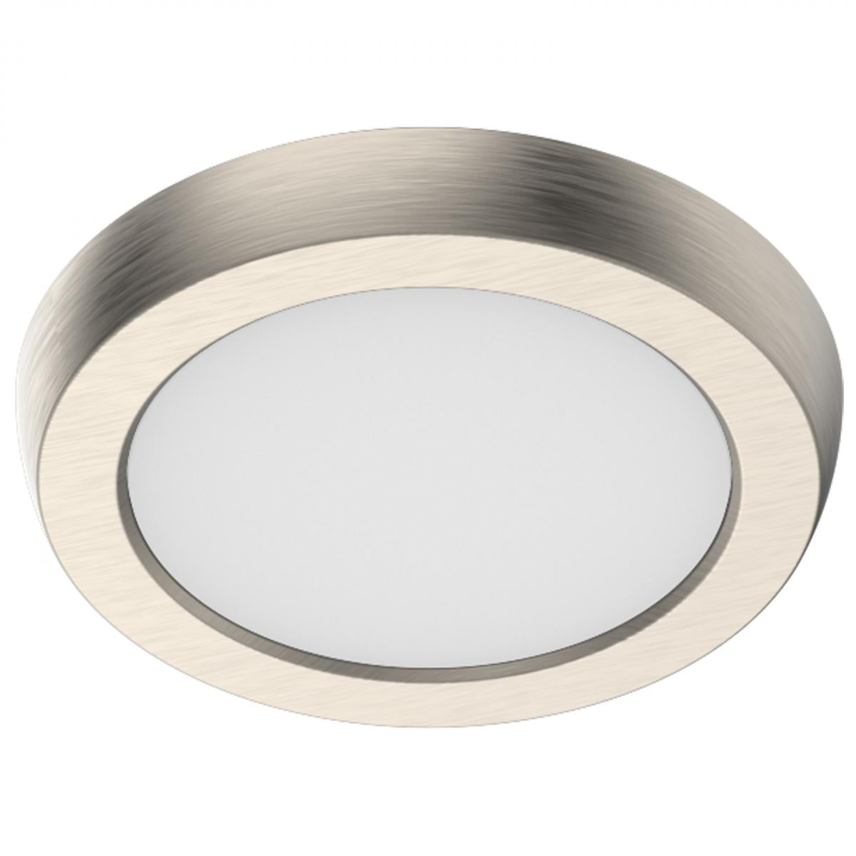 Satco Lighting 62-1902 5-Inch 8-Watt 5CCT Selectable LED Blink Performer Flush Mount Fixture Dimmable - Round Brushed Nickle