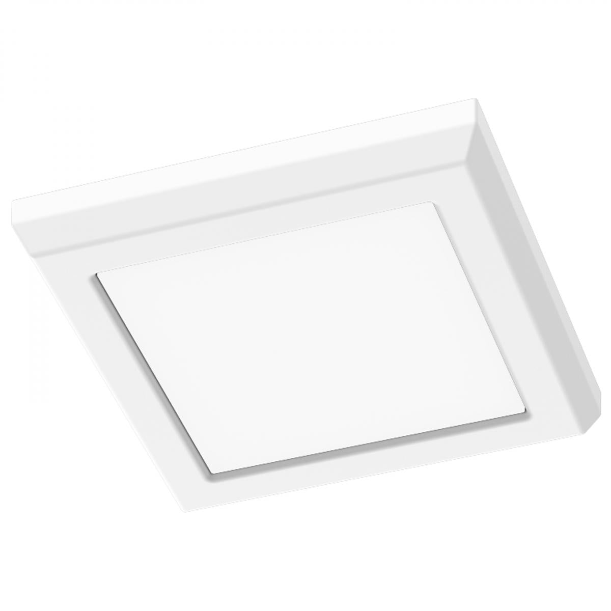 Satco Lighting 62-1904 5-Inch 8-Watt 5CCT Selectable LED Blink Performer Flush Mount Fixture Dimmable - Square  White