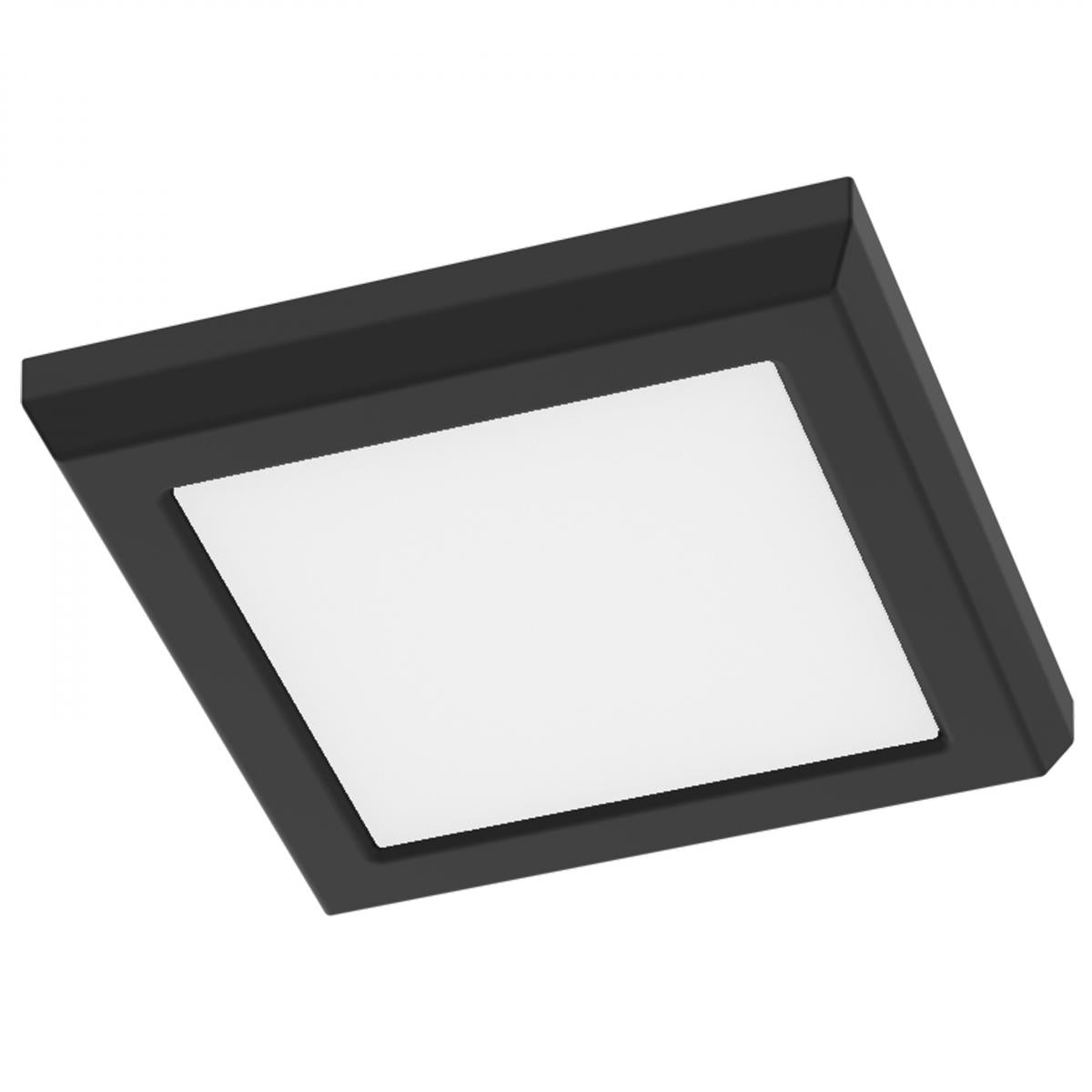 Satco Lighting 62-1905 5-Inch 8-Watt 5CCT Selectable LED Blink Performer Flush Mount Fixture Dimmable - Square  Black