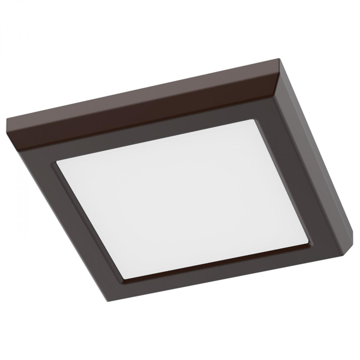 Satco Lighting 62-1906 5-Inch 8-Watt 5CCT Selectable LED Blink Performer Flush Mount Fixture Dimmable - Square Bronze
