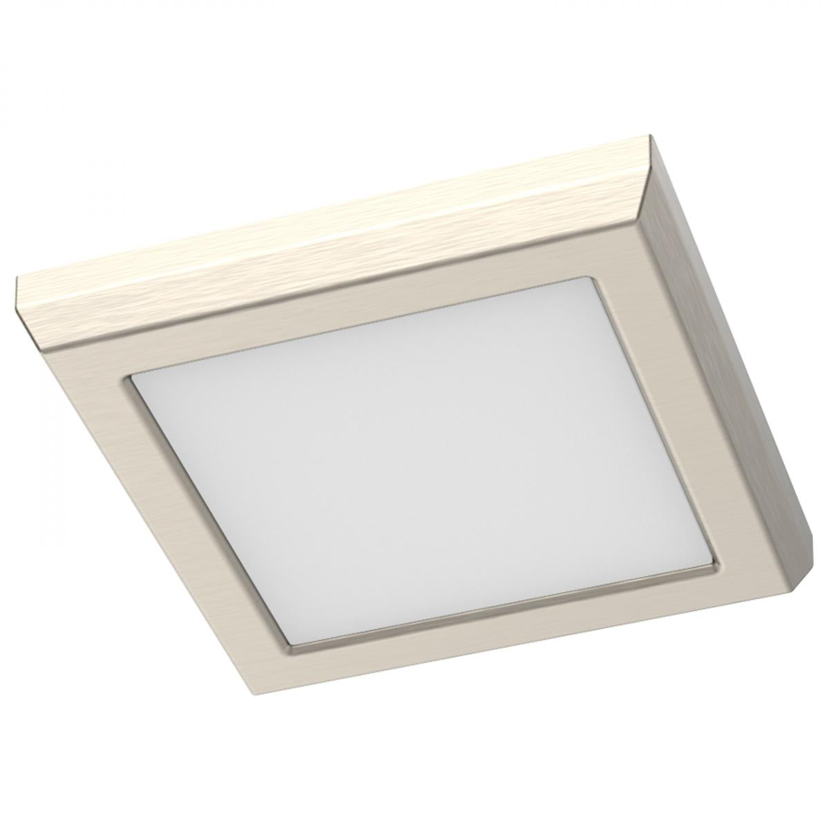 Satco Lighting 62-1907 5-Inch 8-Watt 5CCT Selectable LED Blink Performer Flush Mount Fixture Dimmable - Square Brushed Nickle