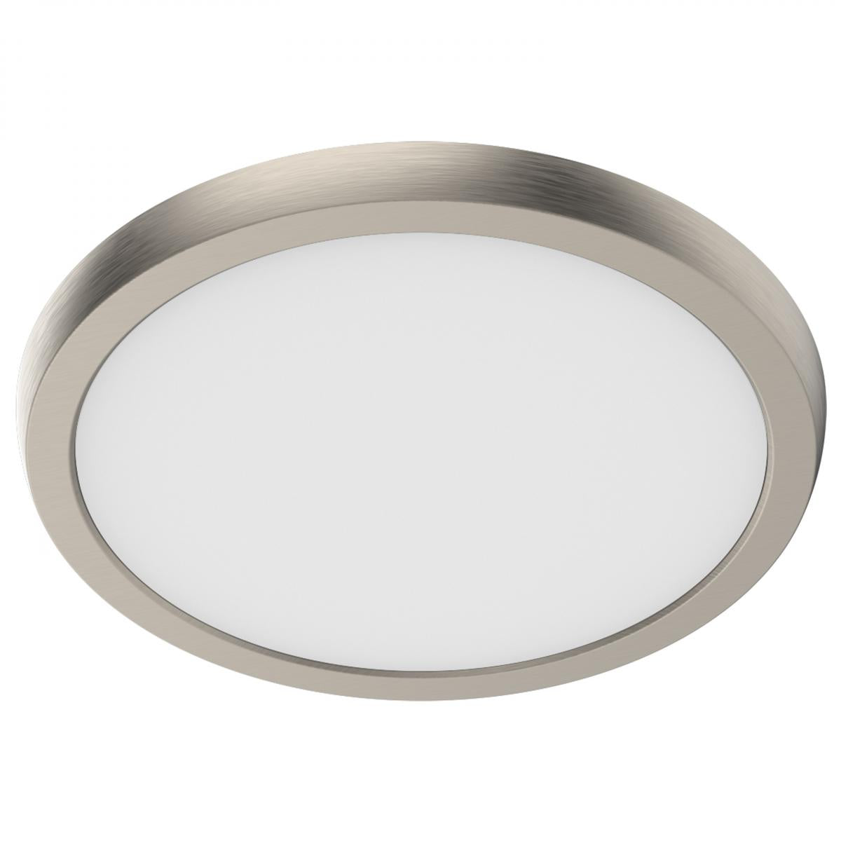 Satco Lighting 62-1923 9-Inch 11-Watt 5CCT Selectable LED Blink Performer Flush Mount Fixture Dimmable - Round Brushed Nickle