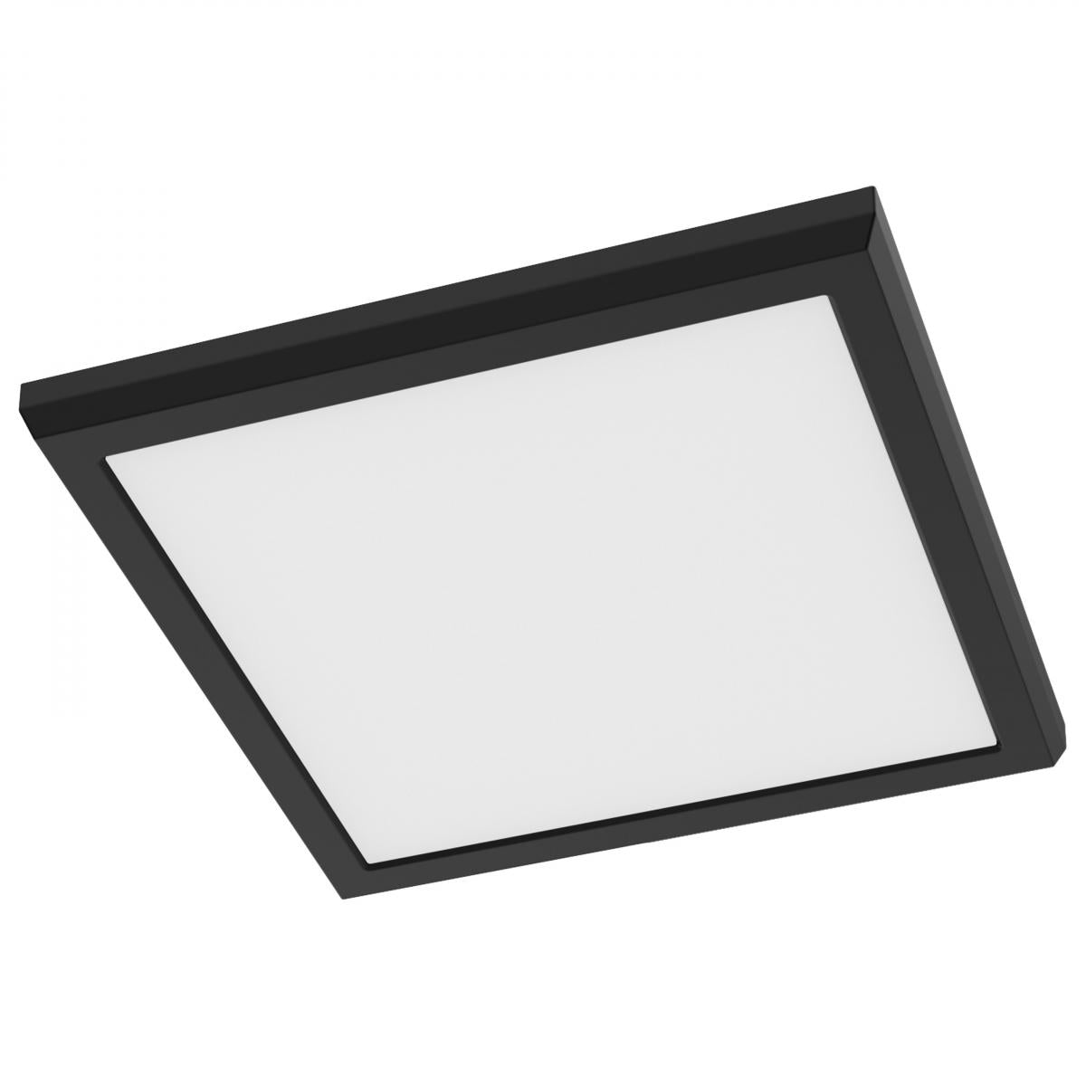 Satco Lighting 62-1925 9-Inch 11-Watt 5CCT Selectable LED Blink Performer Flush Mount Fixture Dimmable - Square Black