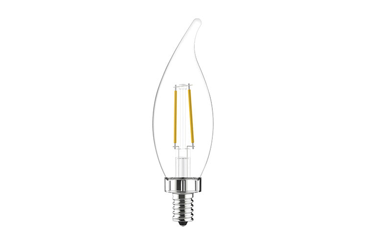 GE Lighting LED4DCAC-AGC-2BT 4 Watt CA11 LED Candle Deco Lamp 120V 2700K Dimmable