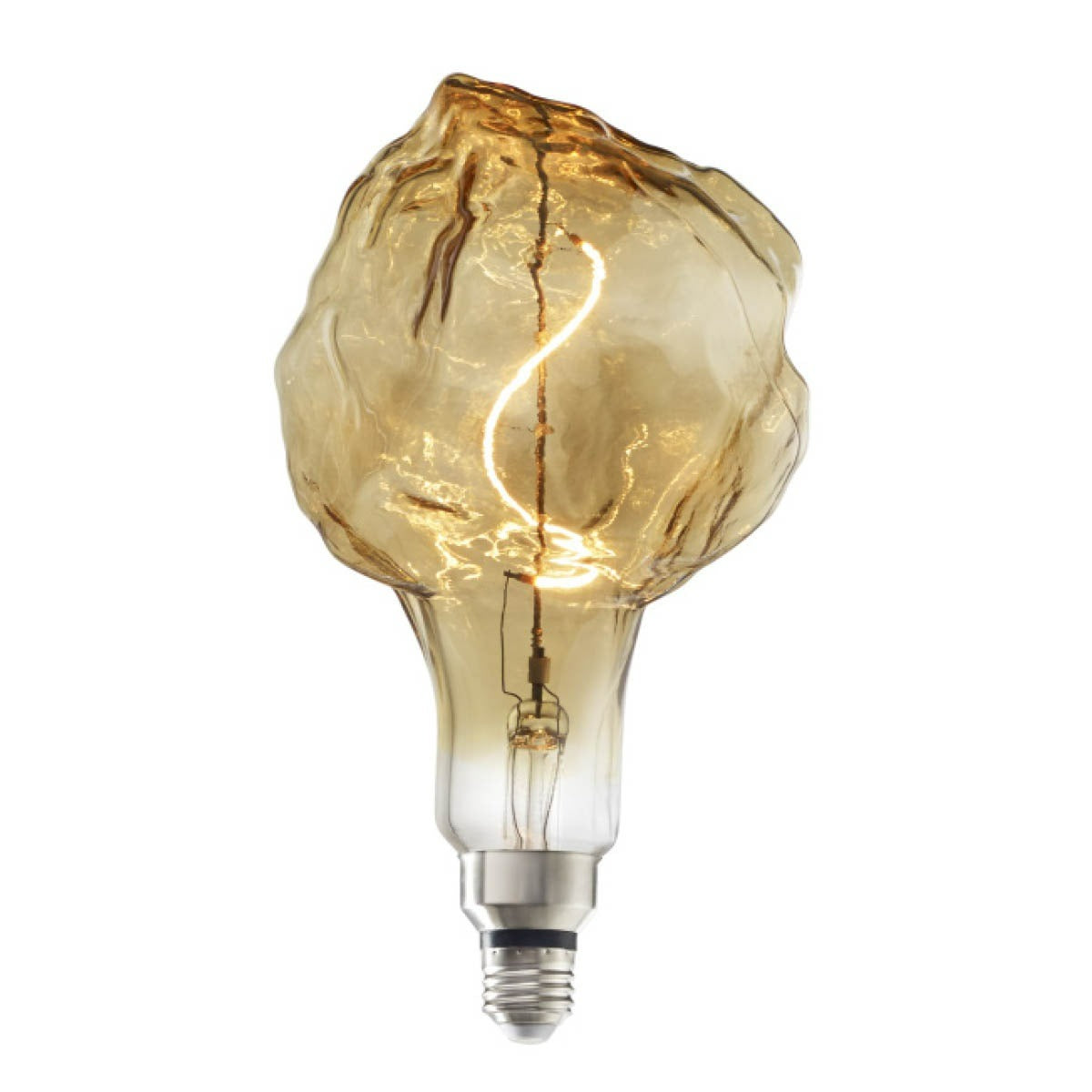 Bulbrite 776320 LED4GLACIER/20K/FIL-NOS 4 Watt GLACIER Shaped Grand LED Filament Nostalgic Decorative Light Bulb 2000K