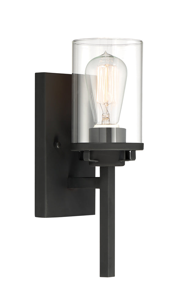 Designer's Fountain Jedrek 93301-BK 60 Watt 1-Lamp Wall Sconce