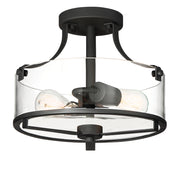 Designer's Fountain Jedrek 93311-BK 60 Watt 2 Light Semi-Flush Light Fixture