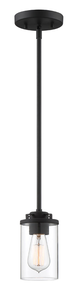 Designer's Fountain Jedrek 93330-BK 60 Watt 1 Light Mini Pendant Light Fixture