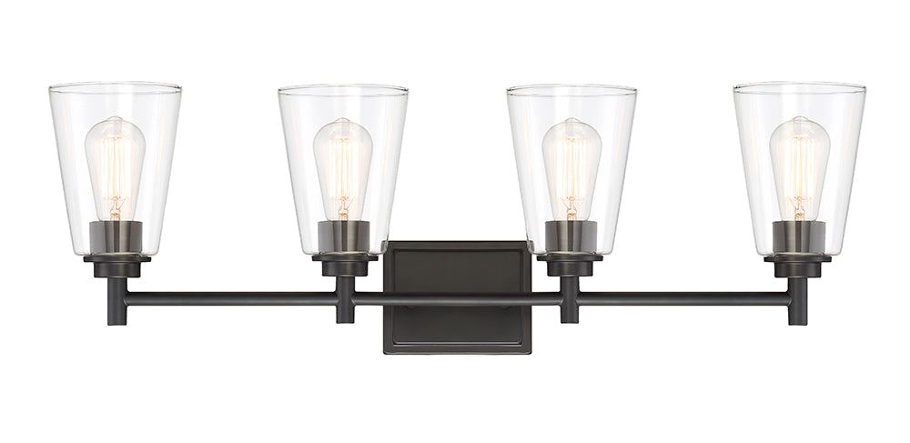 Designer's Fountain Westin 95704 Series 60 Watt 4-Light Vanity Fixture (Matte Black)