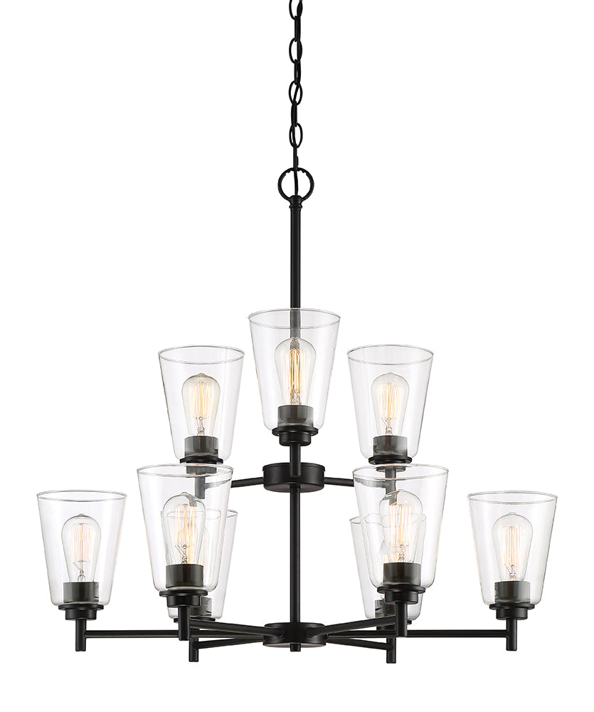 Designer's Fountain Westin 95789 Series 60 Watt 9-Lamp Chandelier Light Fixture