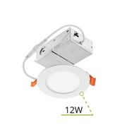 ASD Lighting ASD-JBR-4D12WH 12-Watt LED 4-Inch Round Wafer Recessed Mini Panel Triac Dimming