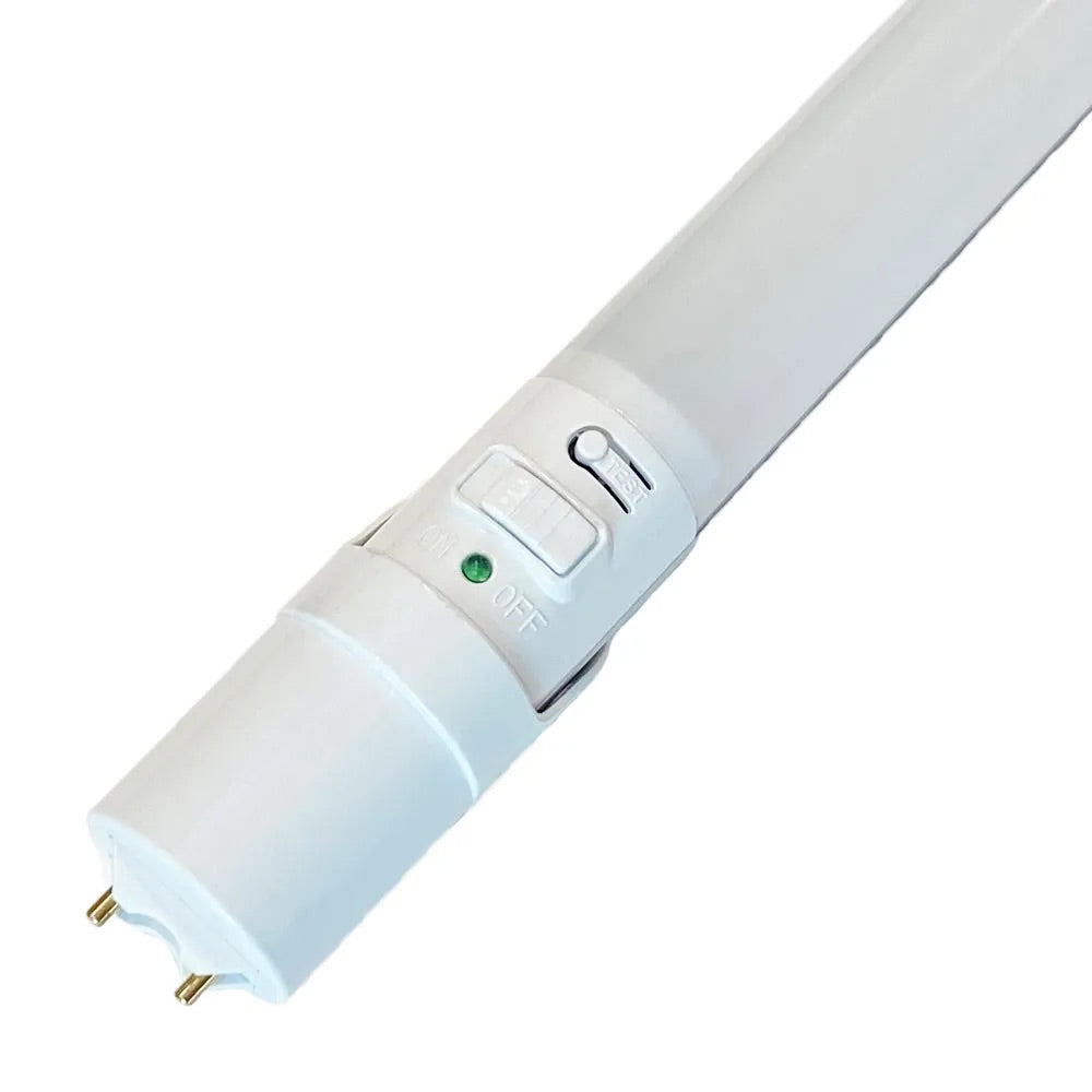Aleddra G3 Plus 2FT Emergency T8 LED Tube 8W – Self-Testing, Ballast Bypass, Built-In Battery