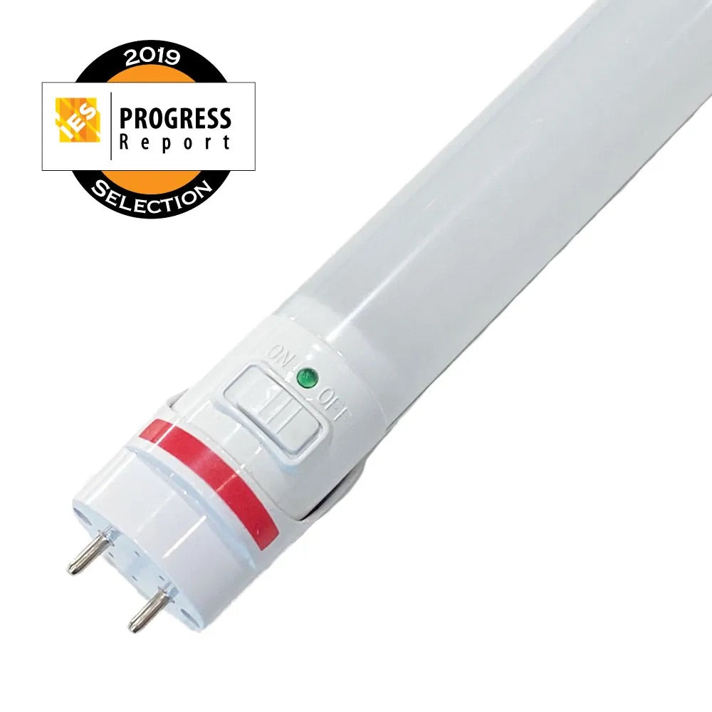 Aleddra G2 2FT Emergency T8 LED Tube 8W 3500K – Built-In Battery, Wall Switch Operable