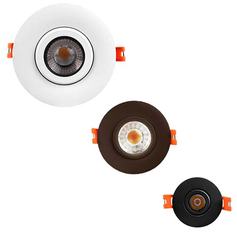 Nicor DGD42120SRD9BK 4" 11W Gimbal Recessed LED Downlight 27/30/35/40/50K