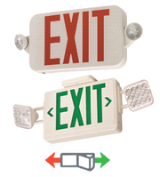 Lithonia Lighting ECRG RD M6 Emergency LED Exit Combo Unit with Frog Eye Lamp Heads