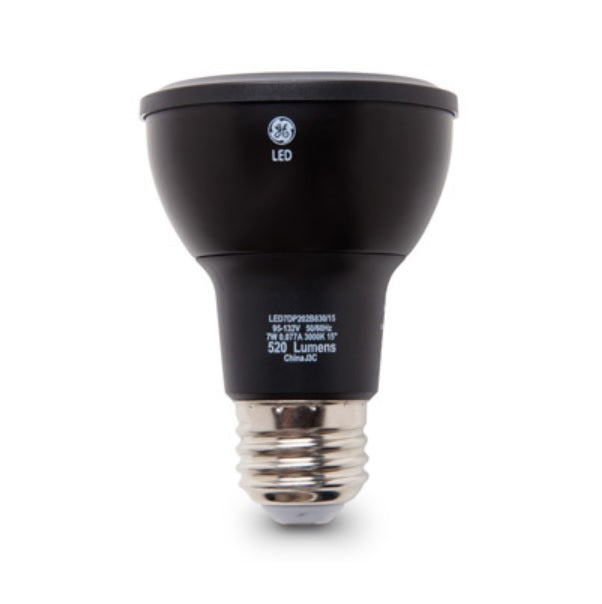 GE Lighting 93327 LED7DP203B830/20 7 Watt Screw-In LED PAR20 Lamp Narrow Flood Spotlight E26 Dimmable 3000K