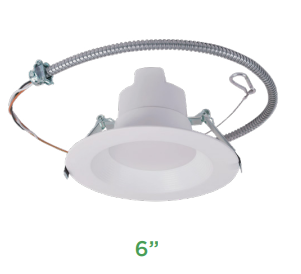 Maxlite RCF Series LED Universal Downlight Fixture Wattage and Color Selectable Dimmable
