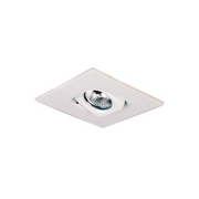 NICOR 14023WH 4" Square Adjustable Gimbal Trim – 30° Tilt, GU10 Compatible