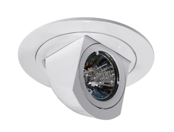 Nicor Lighting 14011WH 4-Inch White Residential Recessed Retractable Wall Wash Trim - Requires MR16 Bulb