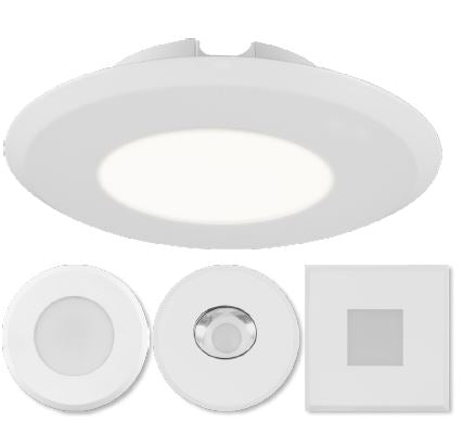 Nicor Lighting DLF5S120S9 SureFit 5-inch Wattage and Color Selectable Ultra Slim Surface Mount LED Downlight Dimmable