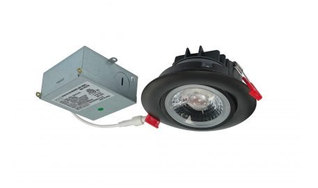NORA Lighting M4 Series NM4-RG 4-Inch 12-Watt LED Round Recessed Adjustable Gimbal Downlight Fixture Dimmable