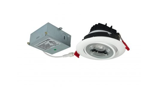 NORA Lighting M4 Series NM4-RG 4-Inch 12-Watt LED Round Recessed Adjustable Gimbal Downlight Fixture Dimmable