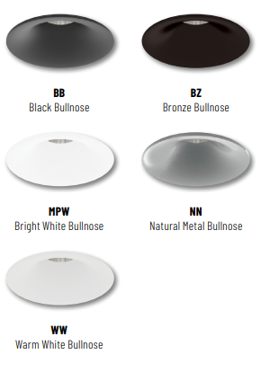 Nora Lighting NPR-4RNB 10-Watt 4-Inch Pearl LED Round Bullnose Retrofit Dimmable
