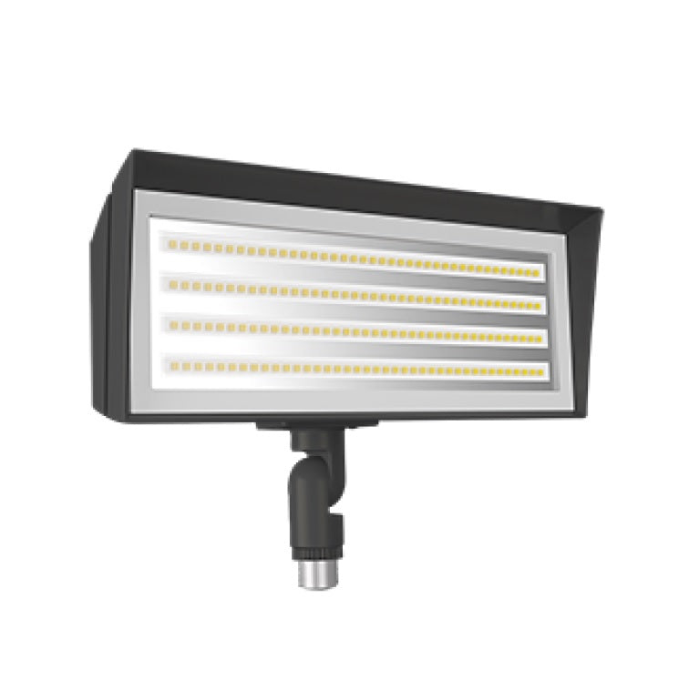 RAB Lighting FFLEDS DLC Premium Listed FFLED Series Multi-Watt Field Adjustable Small Floodlight Dimmable 200W MH Equivalent - Knuckle Mount