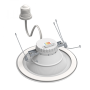 SLG Lighting DP 6R G2 9FSK LED 6" Round Downlight – E26 Plug Base, Selectable CCT, 1100 Lumens