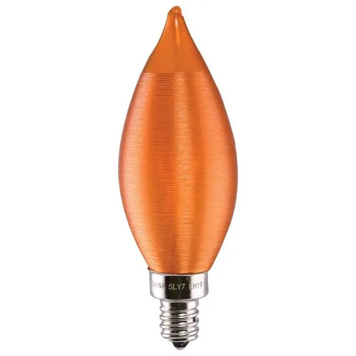 Satco Lighting S11301 2CA11/LED/A/E12/21K/120V 2-Watt CA11 LED Filament Lamp E12 Base Dimmable 2100K