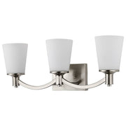Satco Nuvo 60-5823 Laguna 3-Light Vanity Fixture Brushed Nickel with Frosted White Glass
