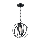Satco Nuvo 60-7066 Pendleton 1-Light Candelabra Pendant Fixture in Matte Black