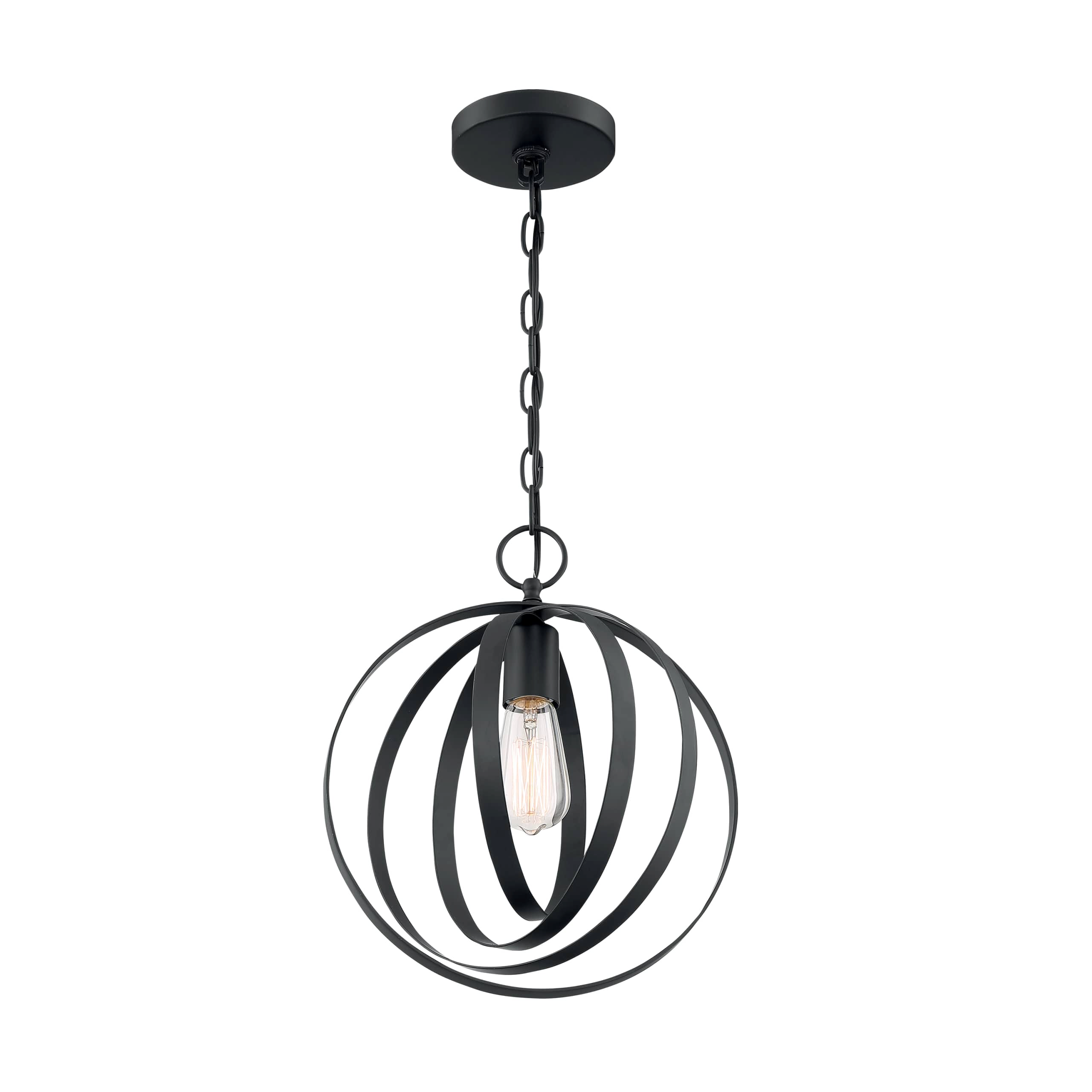 Satco Nuvo 60-7066 Pendleton 1-Light Candelabra Pendant Fixture in Matte Black