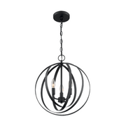 Satco Nuvo 60-7067 Pendleton 3-Light Candelabra Pendant Fixture in Matte Black