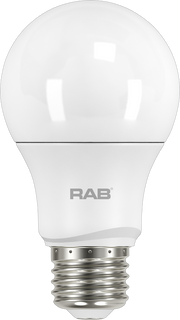 RAB Lighting A19-10-E26 10-Watt A19 Frosted Bulb Dimmable 60W Incandescent Equivalent