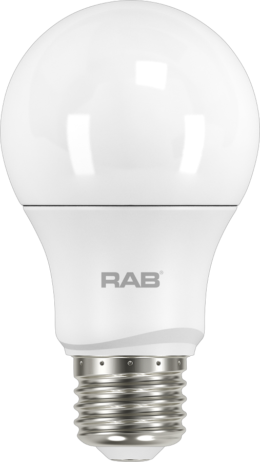 RAB Lighting A19-10-E26 10-Watt A19 Frosted Bulb Dimmable 60W Incandescent Equivalent