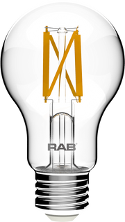 RAB Lighting A19-5-E26-F 5-Watt A19 Premium Filament Decorative Lamp 40W and 60W Incandescent Equivalent
