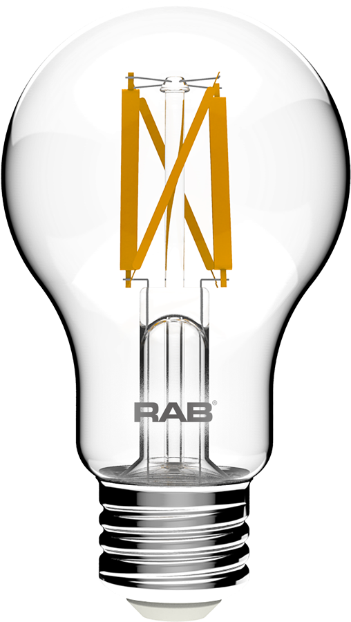 RAB Lighting A19-5-E26-F 5-Watt A19 Premium Filament Decorative Lamp 40W and 60W Incandescent Equivalent