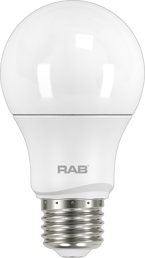 RAB Lighting A19-5-E26 6-Watt A19 Frosted Bulb Dimmable 40W Incandescent Equivalent