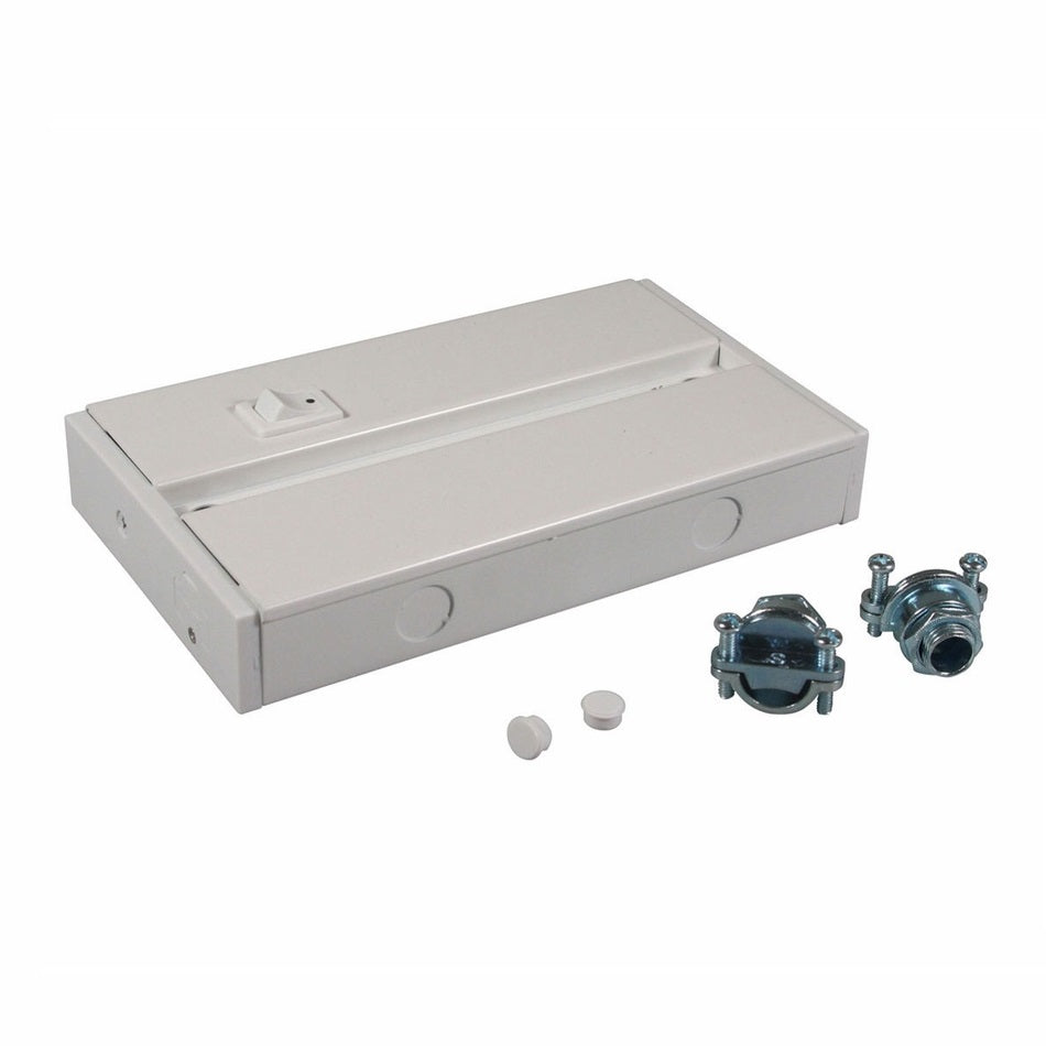 American Lighting ALC-BOX Hardwire Junction Box for LED Under Cabinet Light Fixture - White