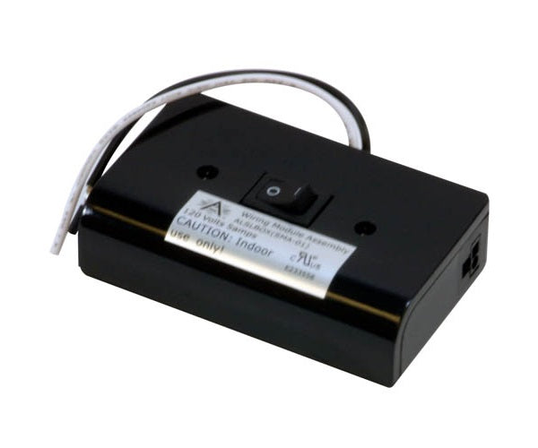 American Lighting ALSLBOX Xenon Puck Slim-Line Hardwire Box 120V with 2 Molex Outlets and On/Off Switch - Black